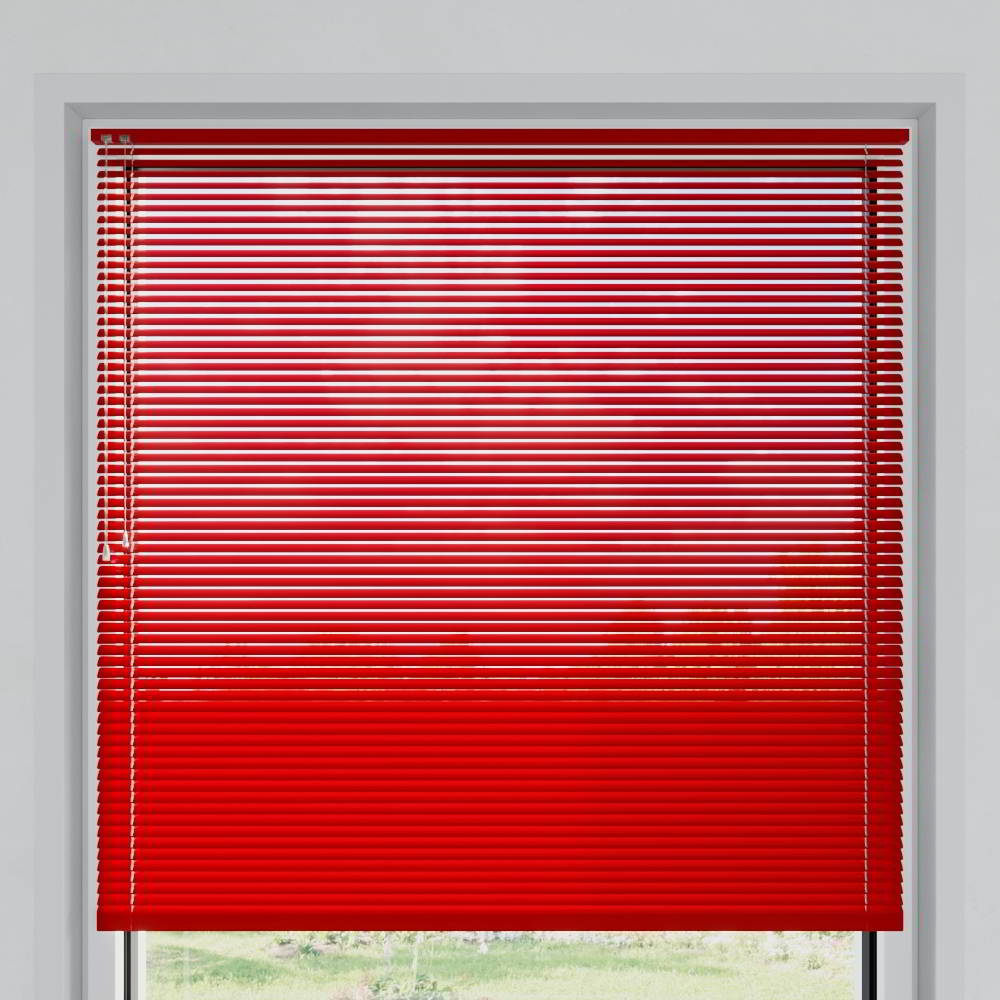 25mm slat Venetian Blind, Red Matt