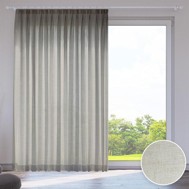 Voile Curtain, Taupe