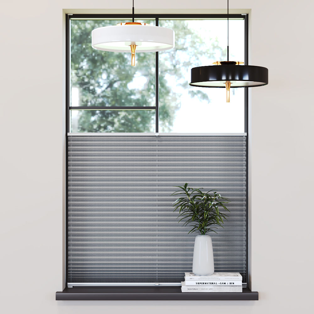 Darkening Premium Pleated Blind, Susanne Grey