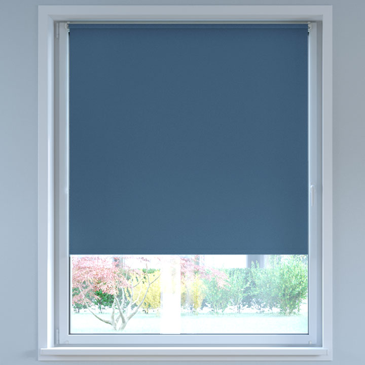 Blackout No Drill Roller Blind, Navy blue