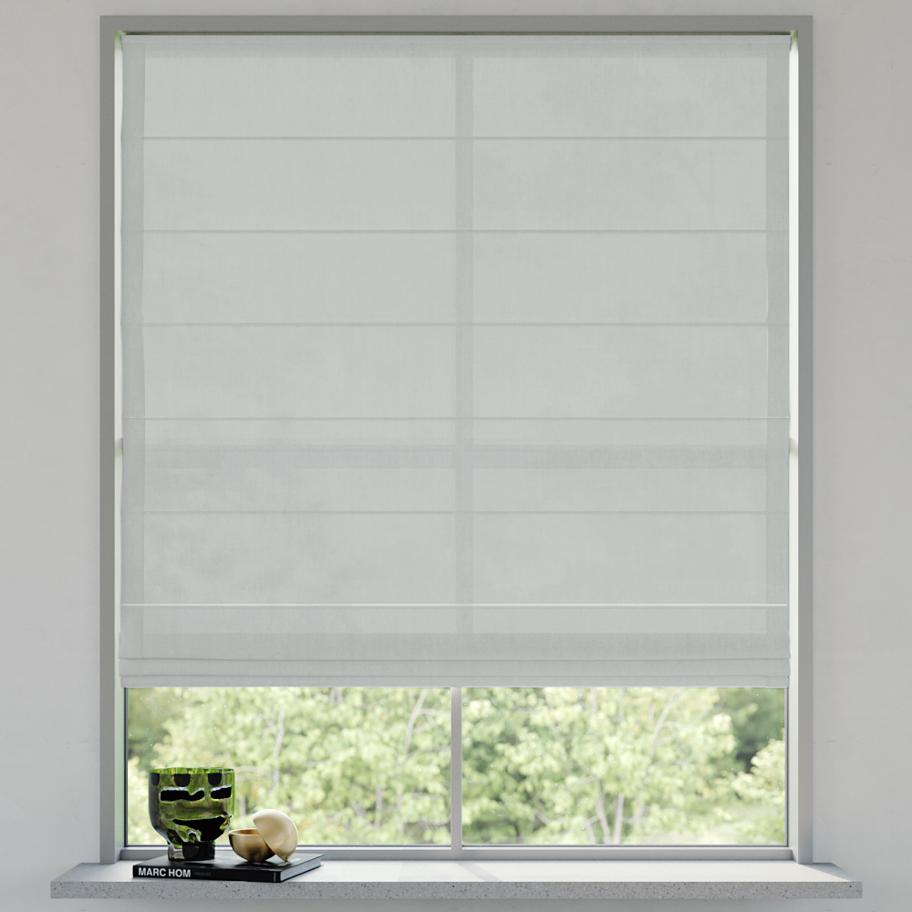 Darkening Easy Roman Blind, White gold