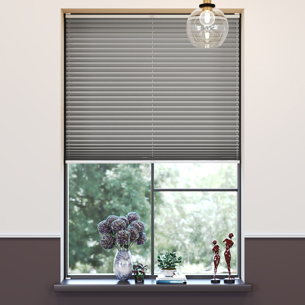 Blackout Premium Pleated Blind, Mia Grey Owl