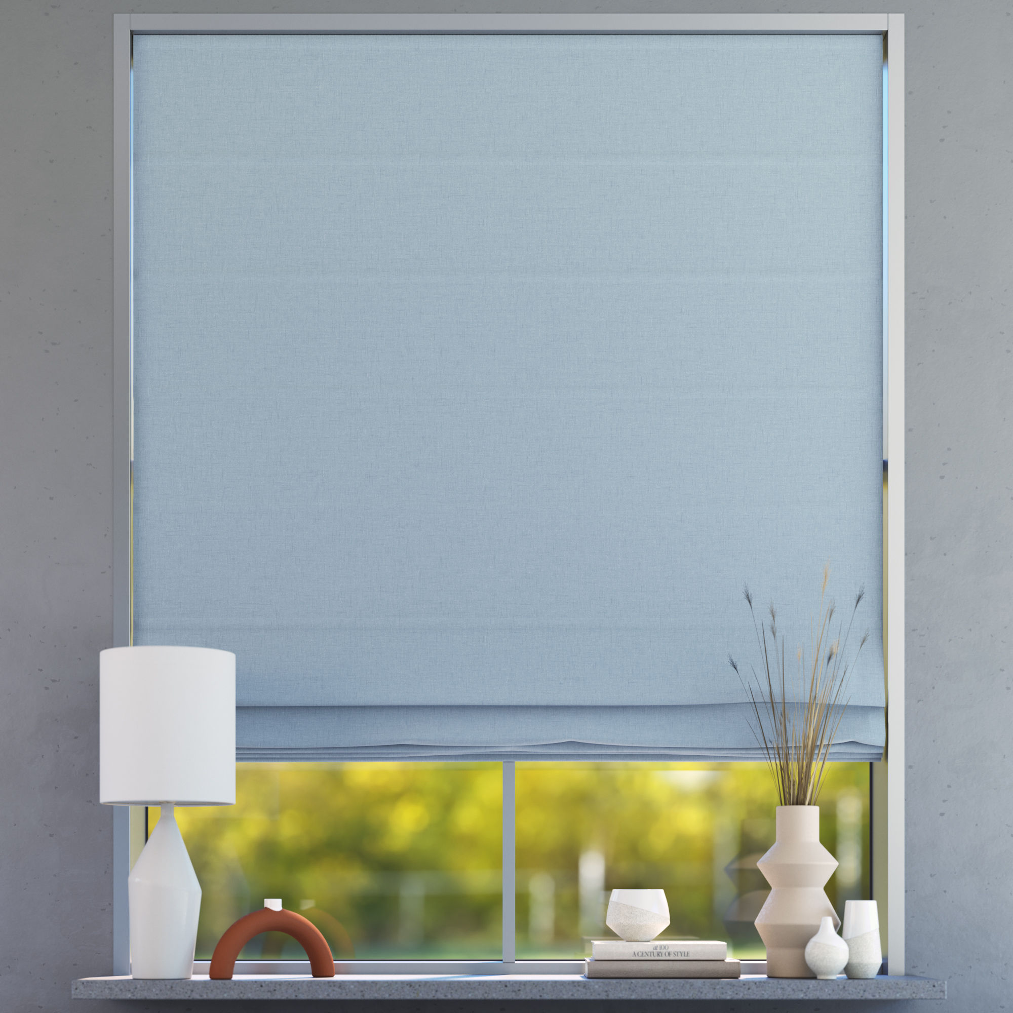 Blackout Premium Roman Blind, Winter Sky