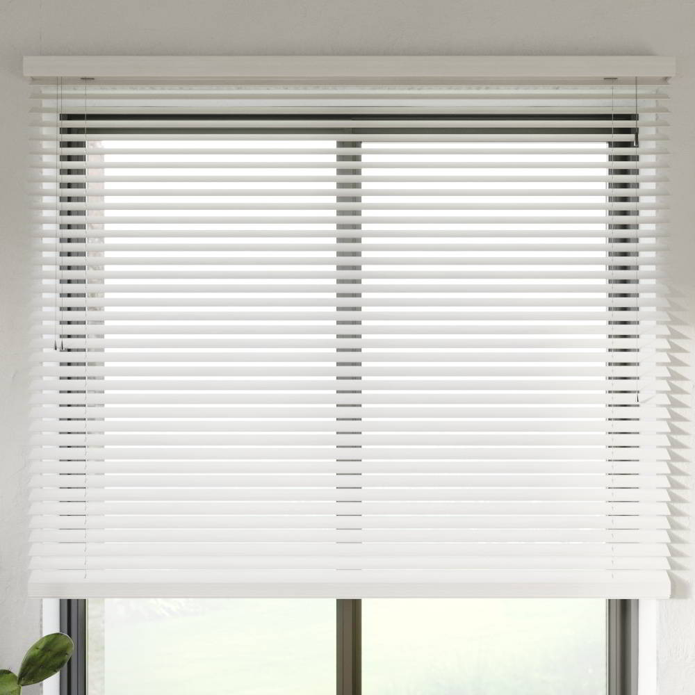 50 mm slat Wooden Blind, Coconut