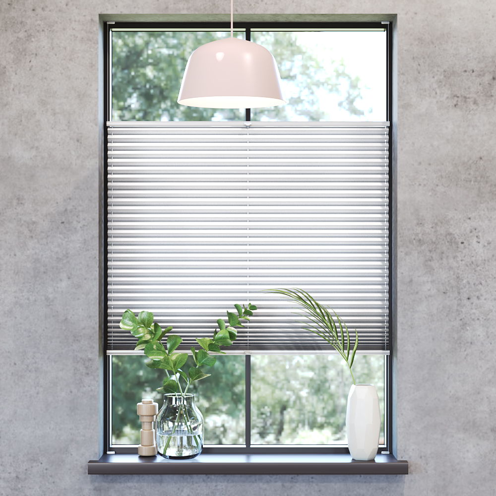 Darkening Premium Pleated Blind, Chiara White