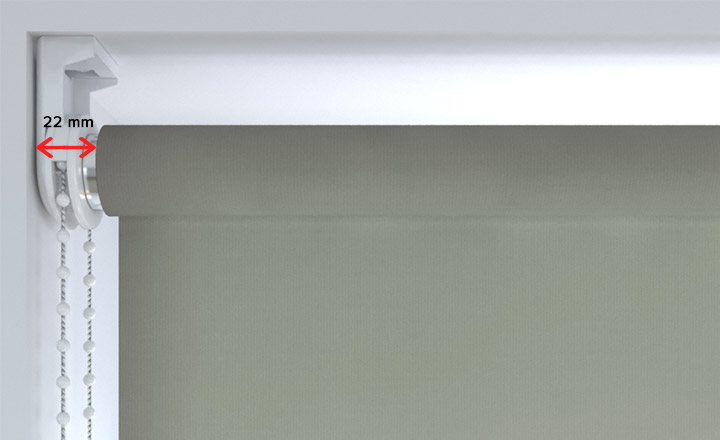 Roller blind standard mounting