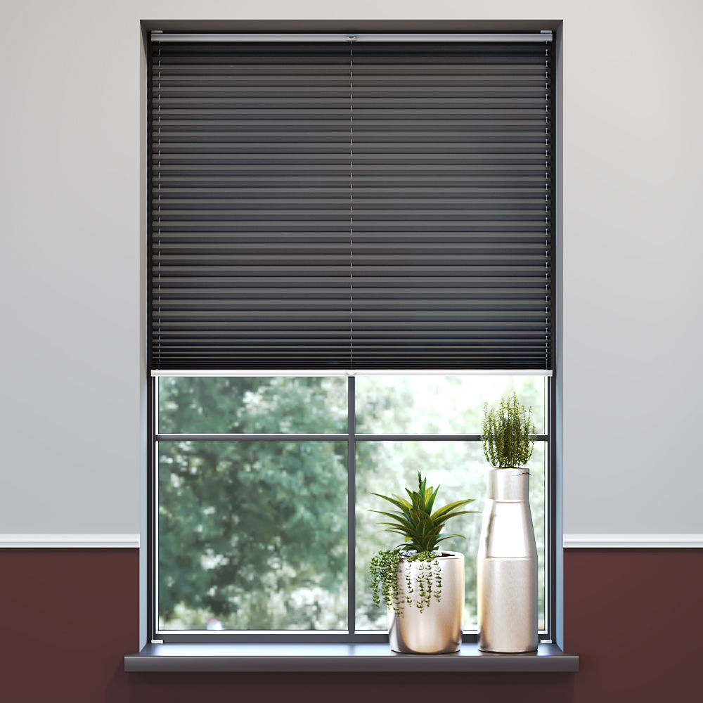 Darkening Premium Pleated Blind, Amalia Black