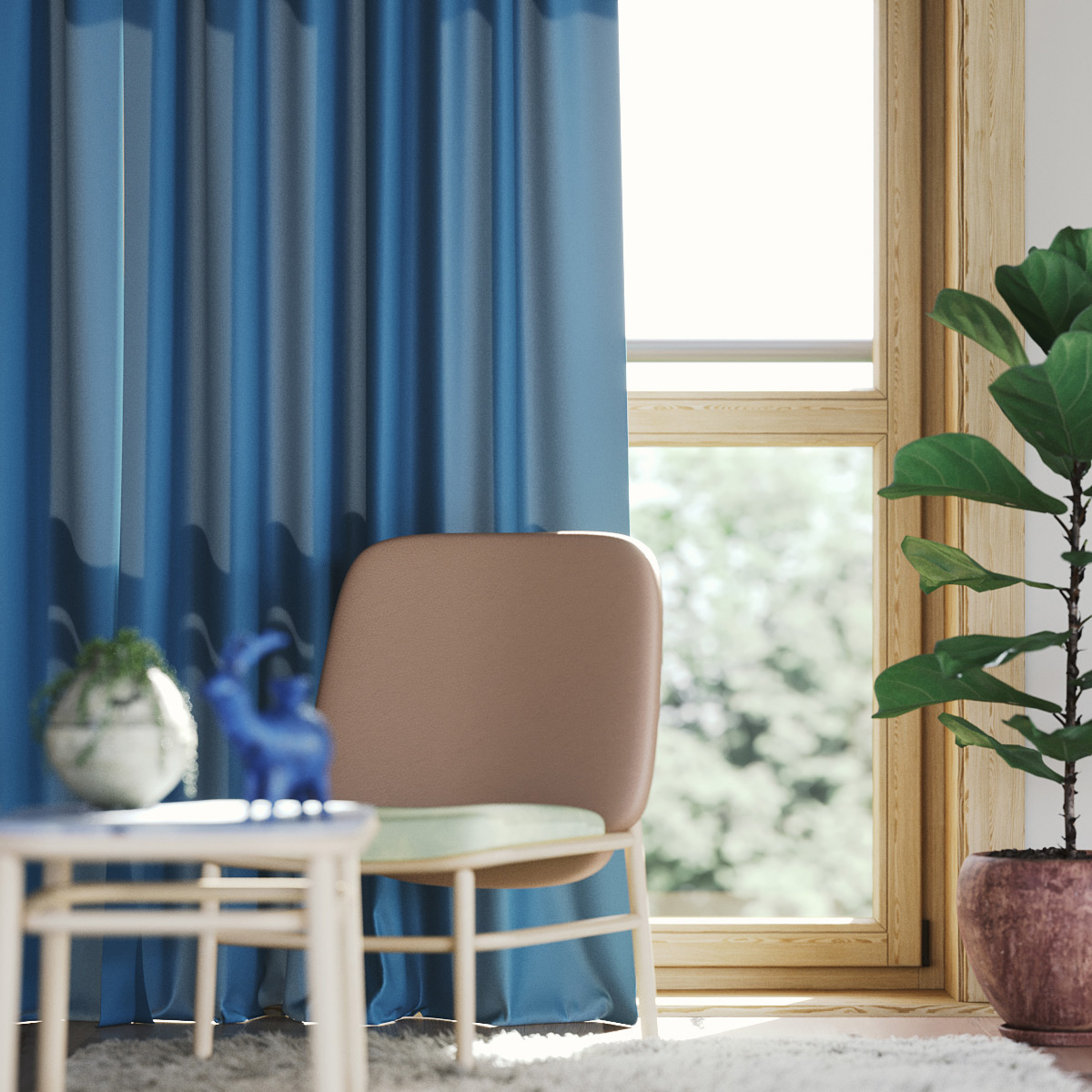 Batiste material curtain