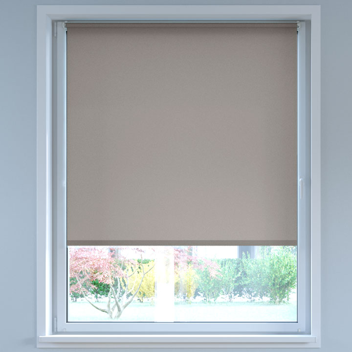 Darkening No Drill Roller Blind, Grey