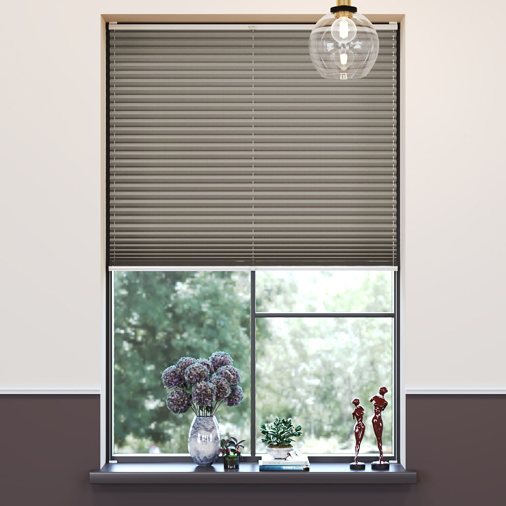 Blackout Premium Pleated Blind, Lily Cappucino