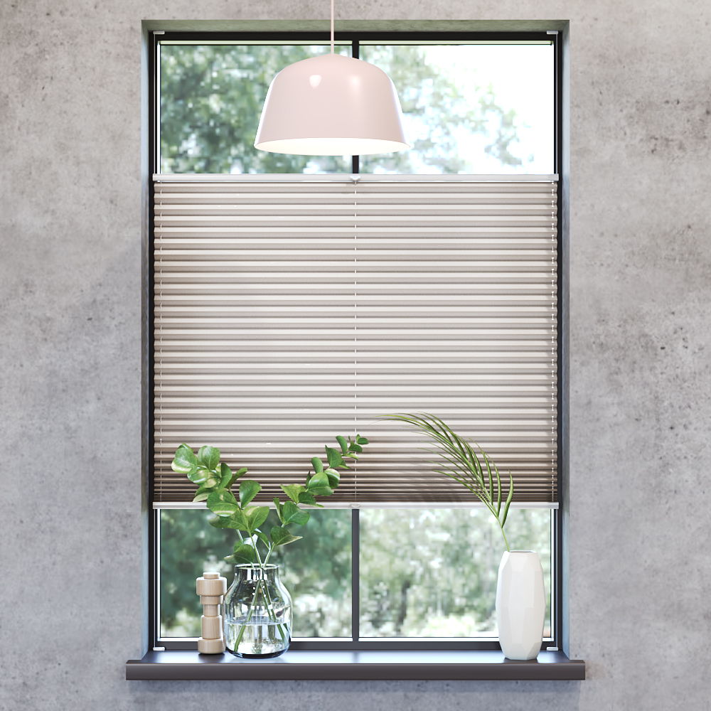 Darkening Premium Pleated Blind, Chiara Cream