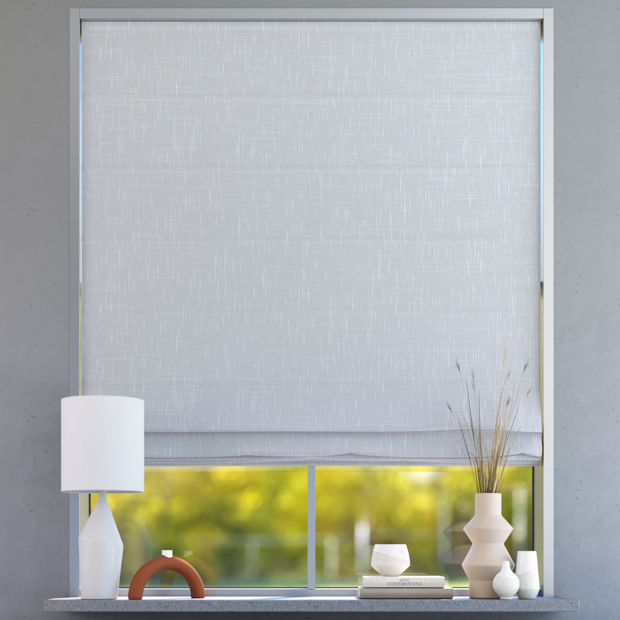 Darkening Premium Roman Blind, Copenhagen Sky