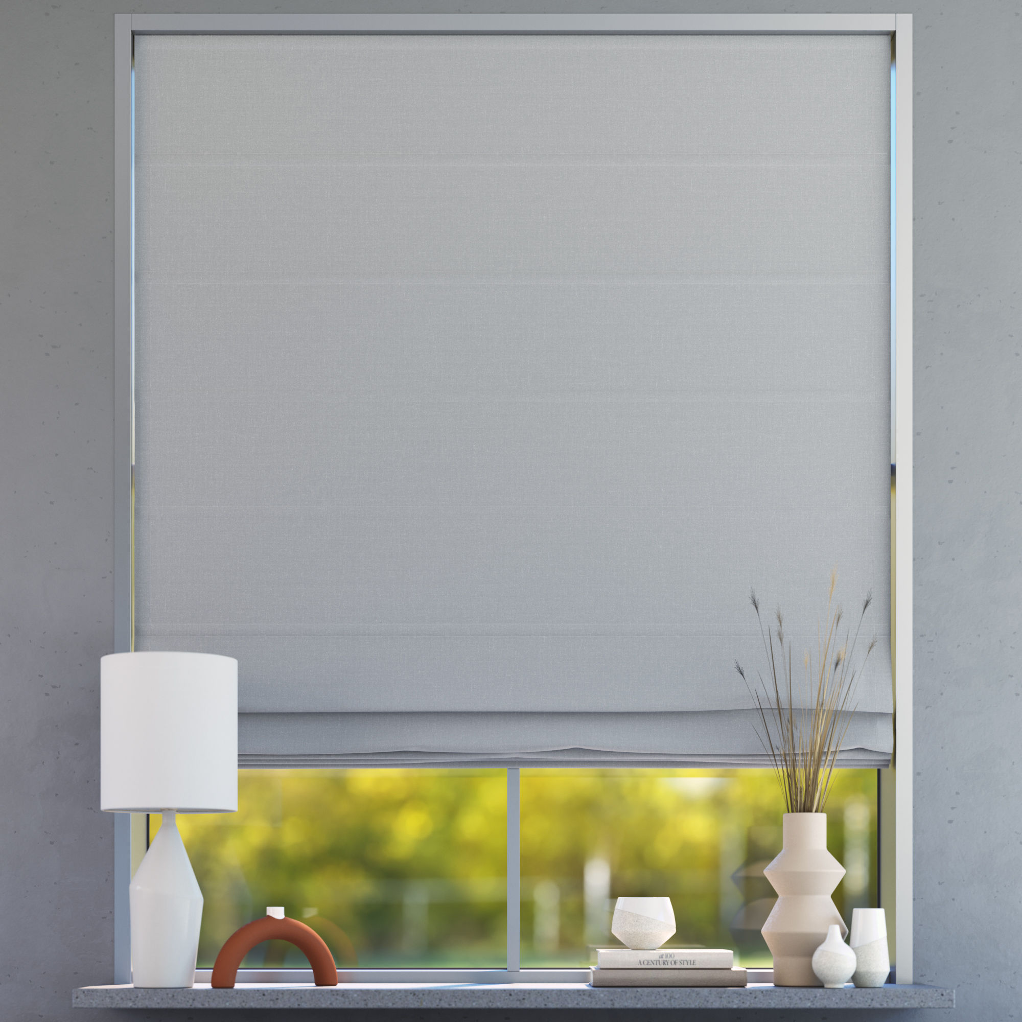 Blackout Premium Roman Blind, Misty Morning