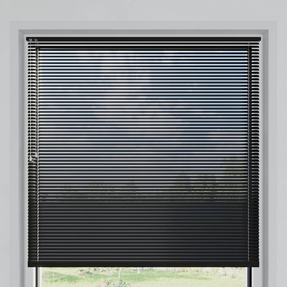 25mm slat Venetian Blind, Black