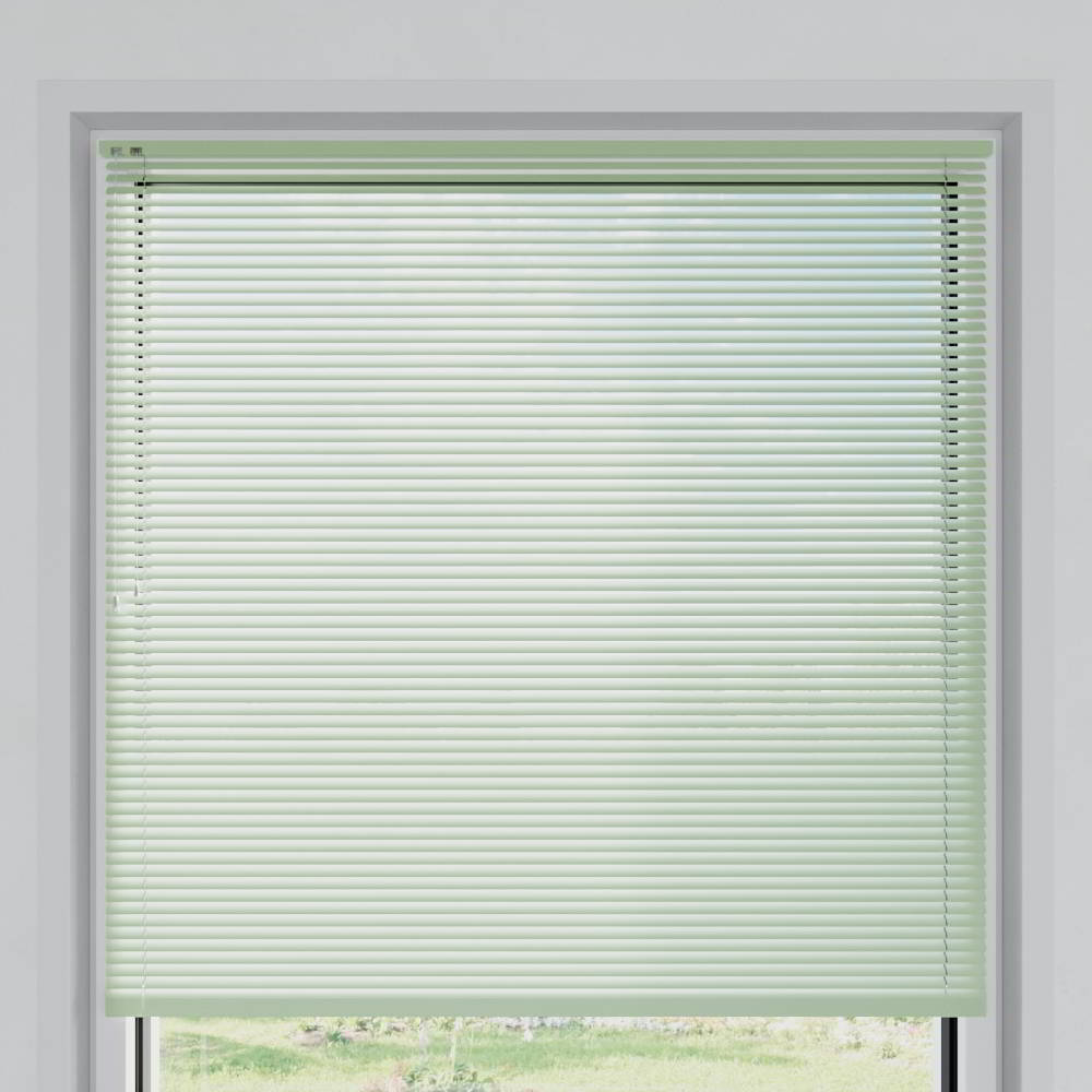 25mm slat Venetian Blind, Green Pastel Matt