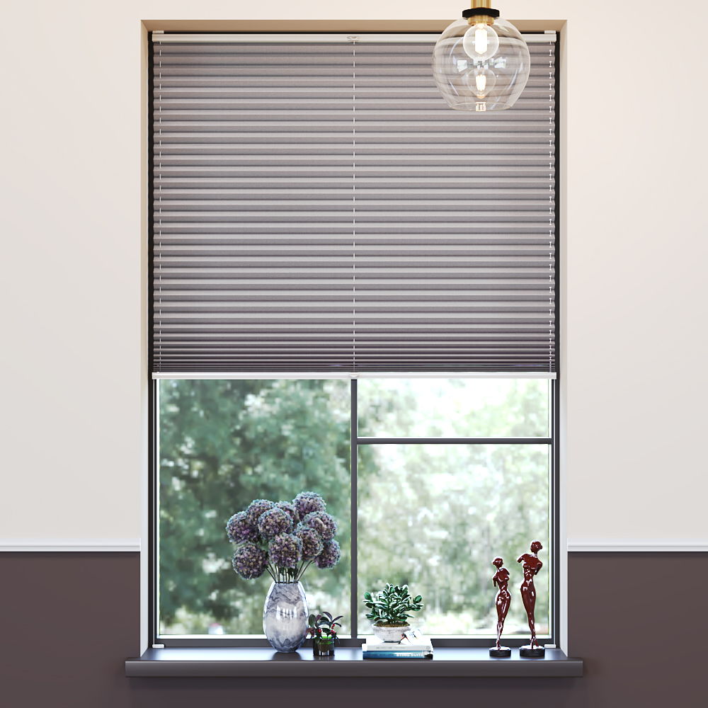 Blackout Premium Pleated Blind, Lily Powder