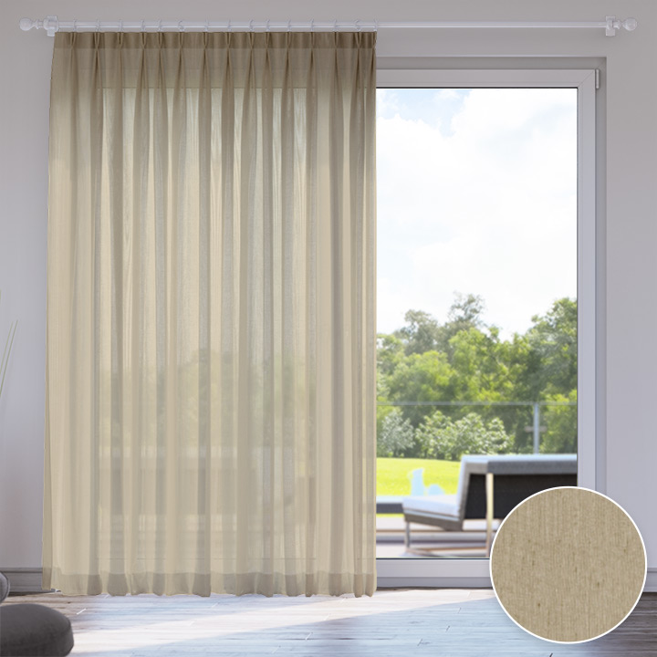 Voile Easy Curtain, Hazelnut