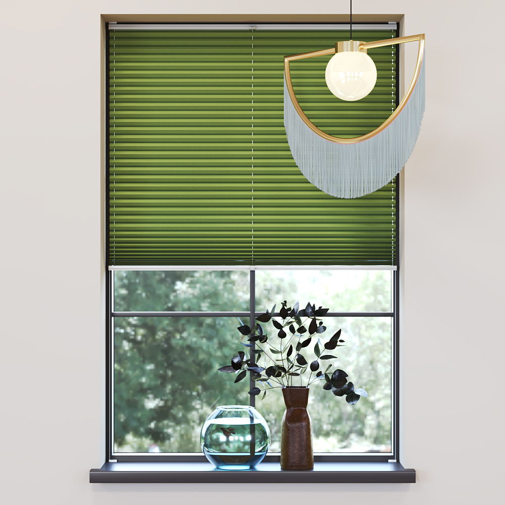 Darkening Pleated Blind, Carla Green