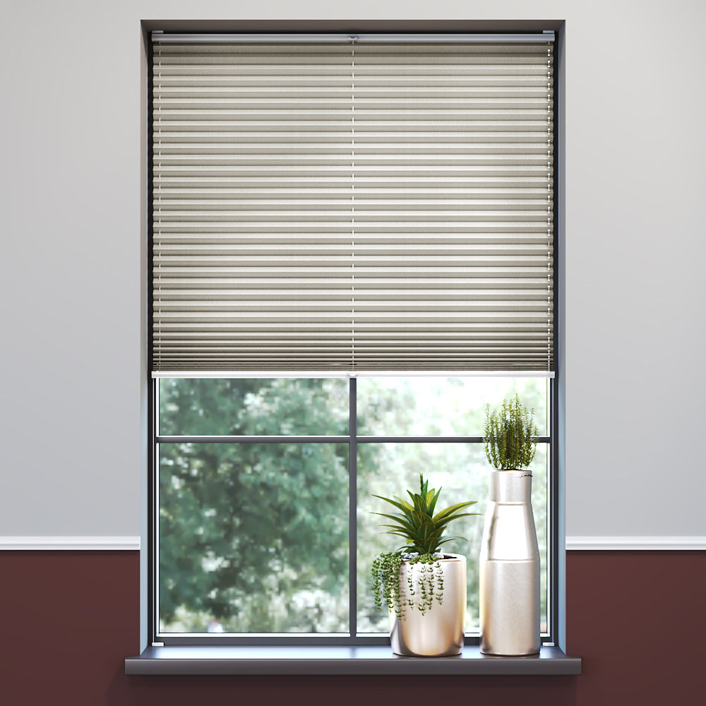 Darkening Premium Pleated Blind, Marisa Daisy White