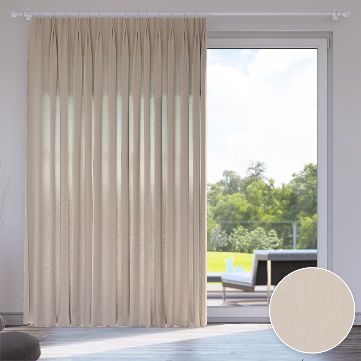 Darkening Easy Curtain, White gold