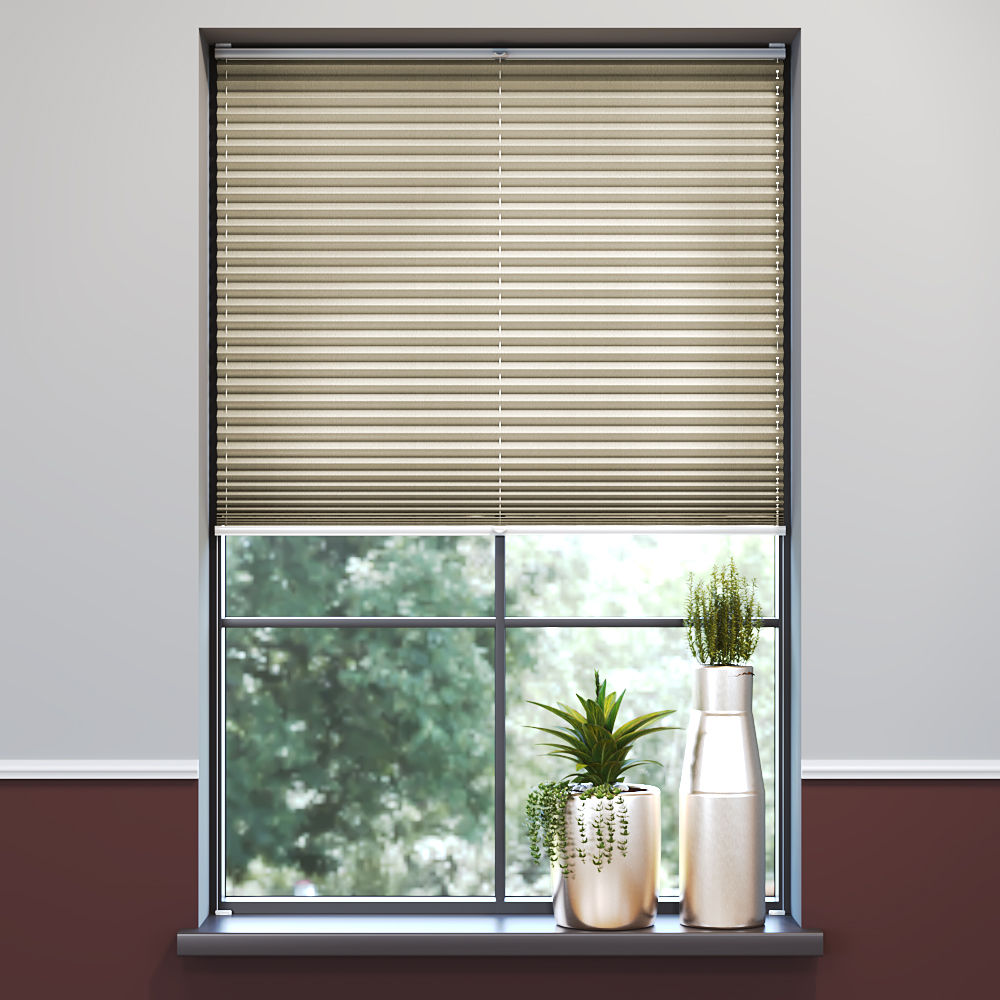 Darkening Premium Pleated Blind, Marisa Ecru