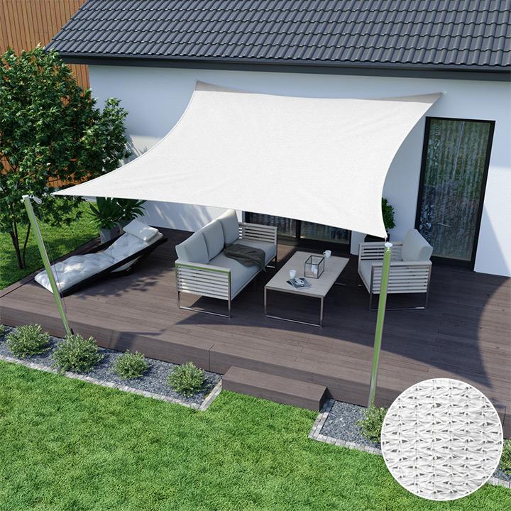 Sun Shade Garden Sail, square, respirable