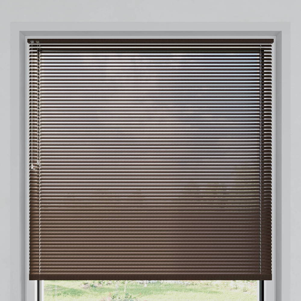 25mm slat Venetian Blind, Brown Matt