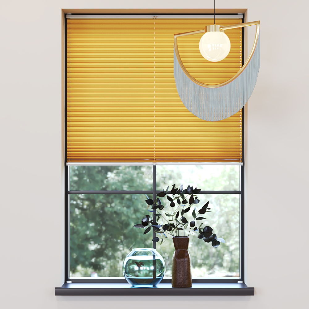 Darkening Pleated Blind, Carla Yellow