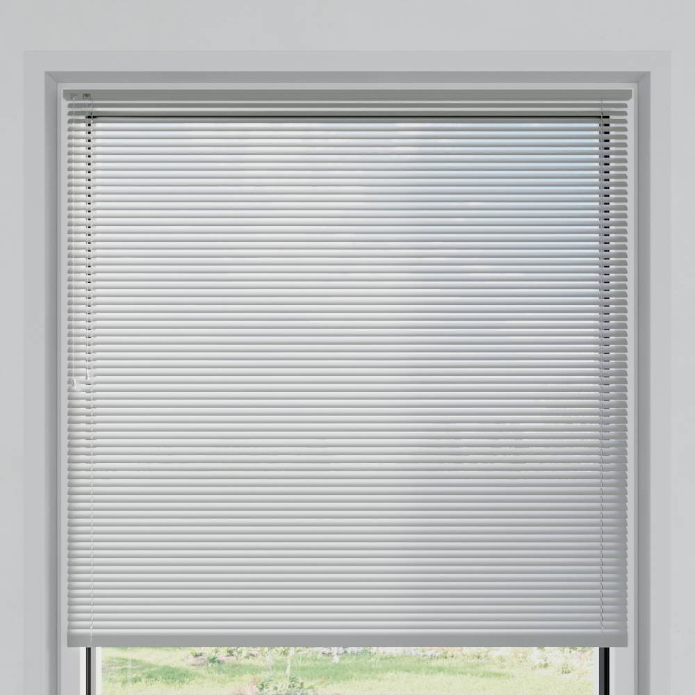 25mm slat Venetian Blind, White Silvered