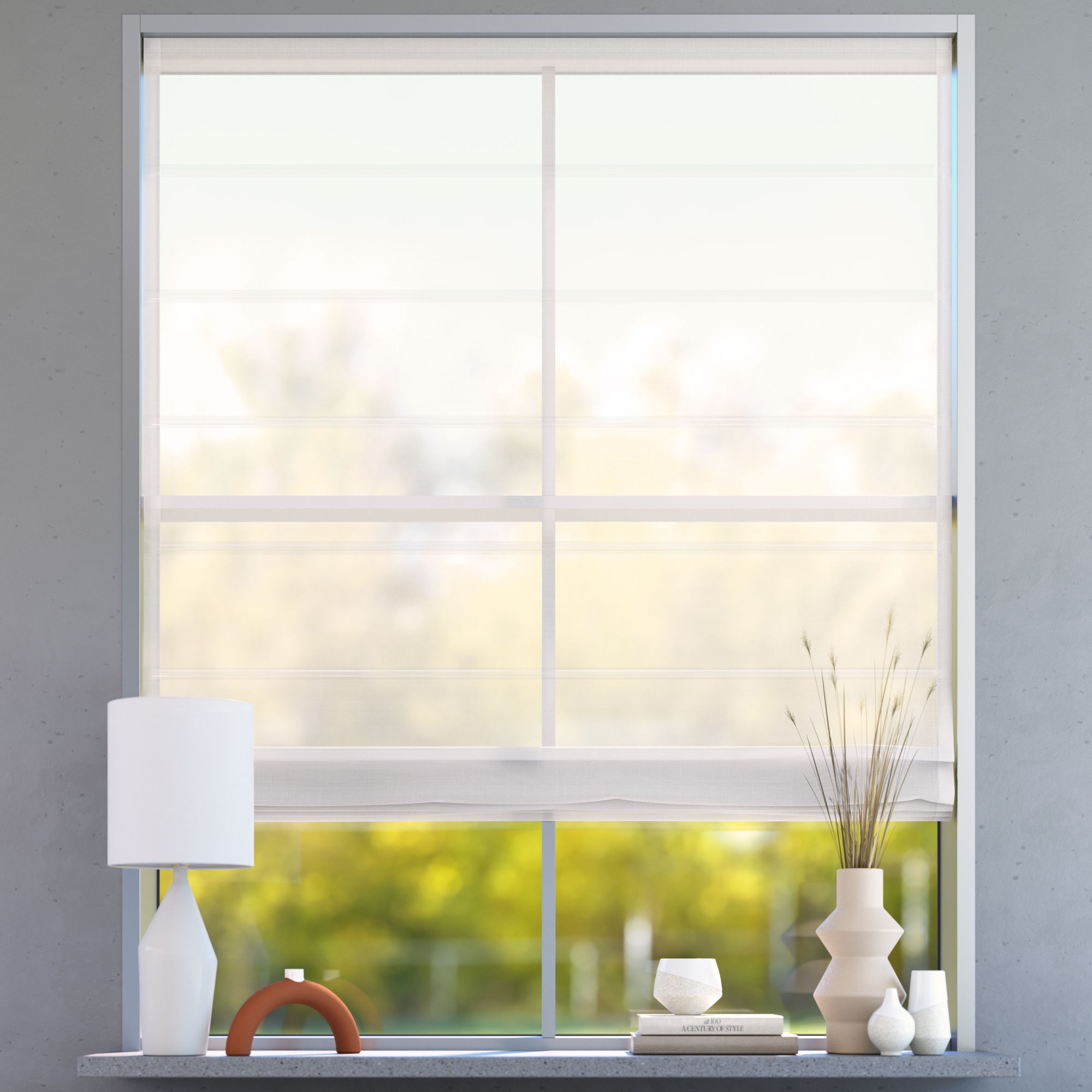 Transparent Premium Roman Blind, Shell