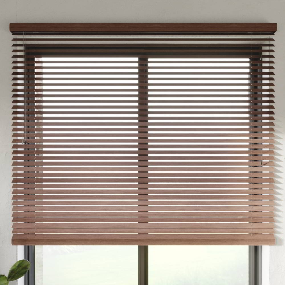 50 mm slat Wooden Blind, Cocoa