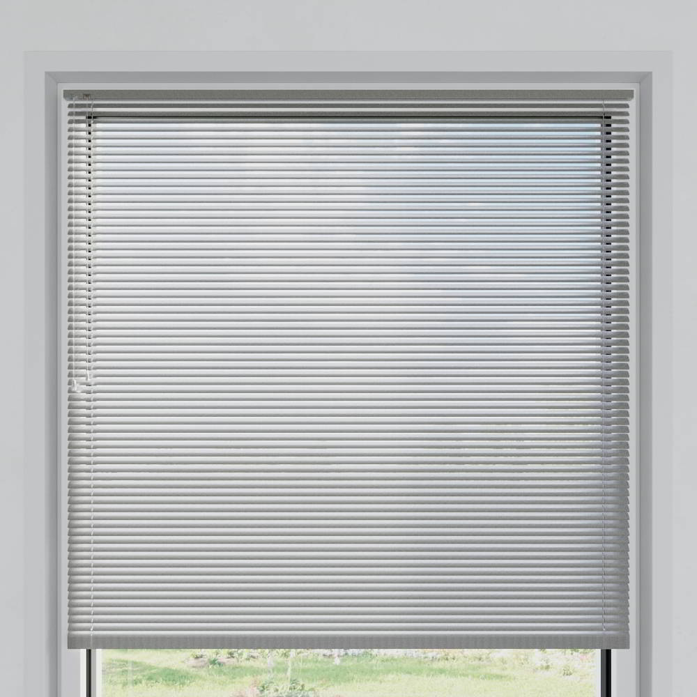 25mm slat Venetian Blind, Silver Matt