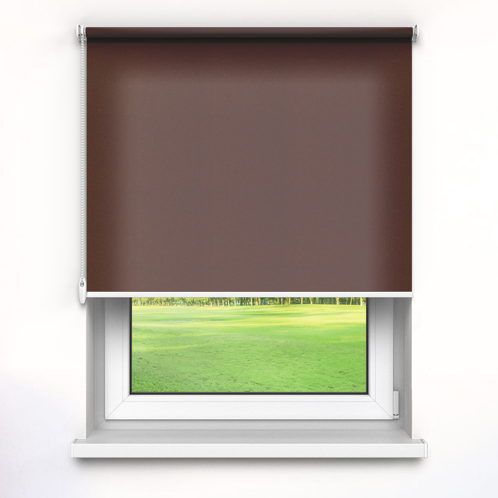 Darkening Premium Roller Blind, Brown