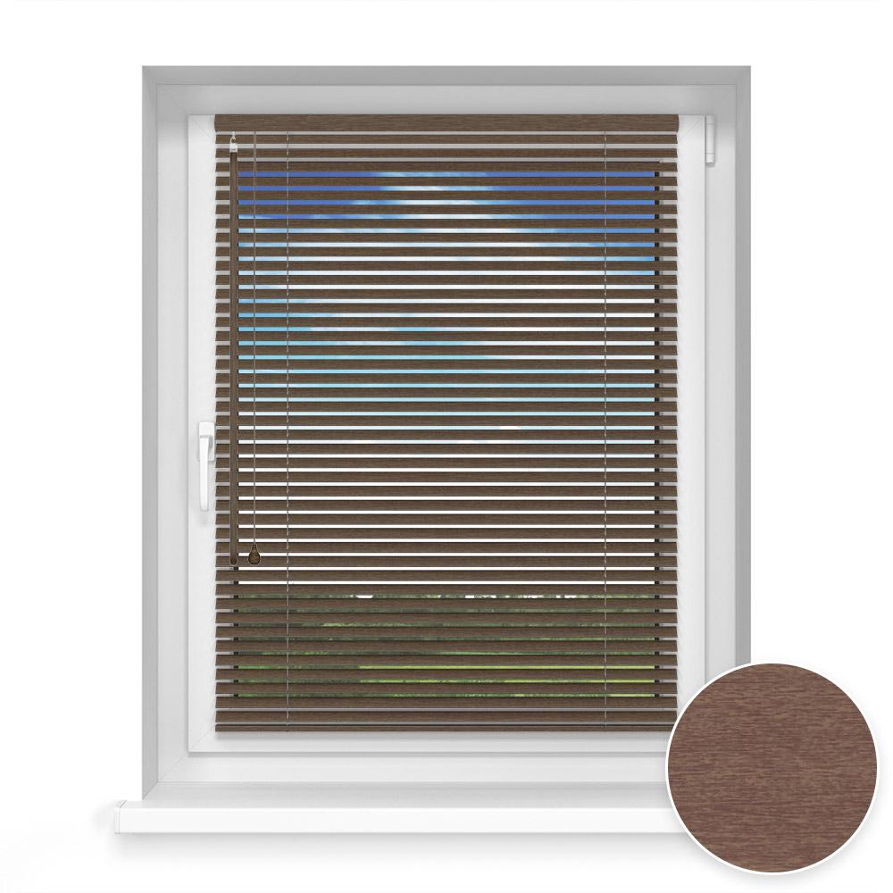  25 mm slat Wooden Blind, Cocoa 