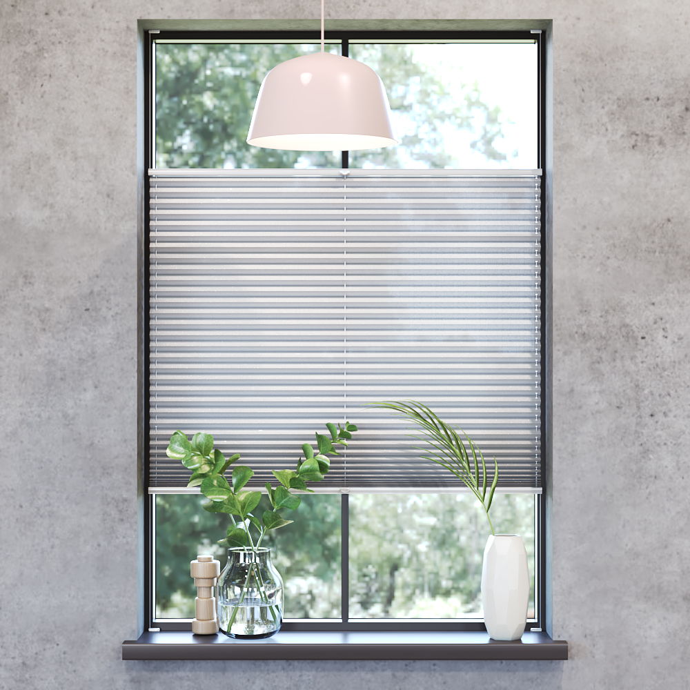 Darkening Premium Pleated Blind, Sofia White