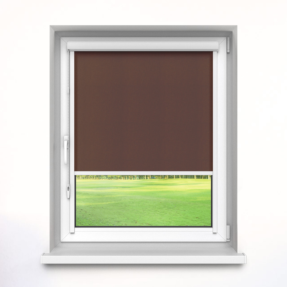 Darkening PureNight Premium Roller Blind, Brown