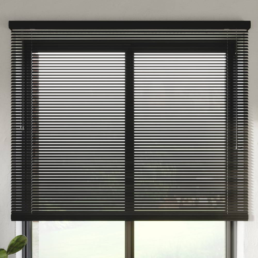 25 mm slat Wooden Blind, Licorice