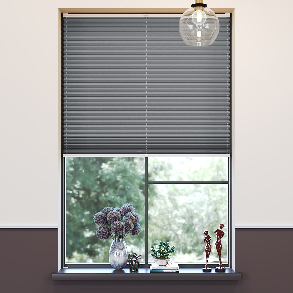 Blackout Premium Pleated Blind, Mia Slate