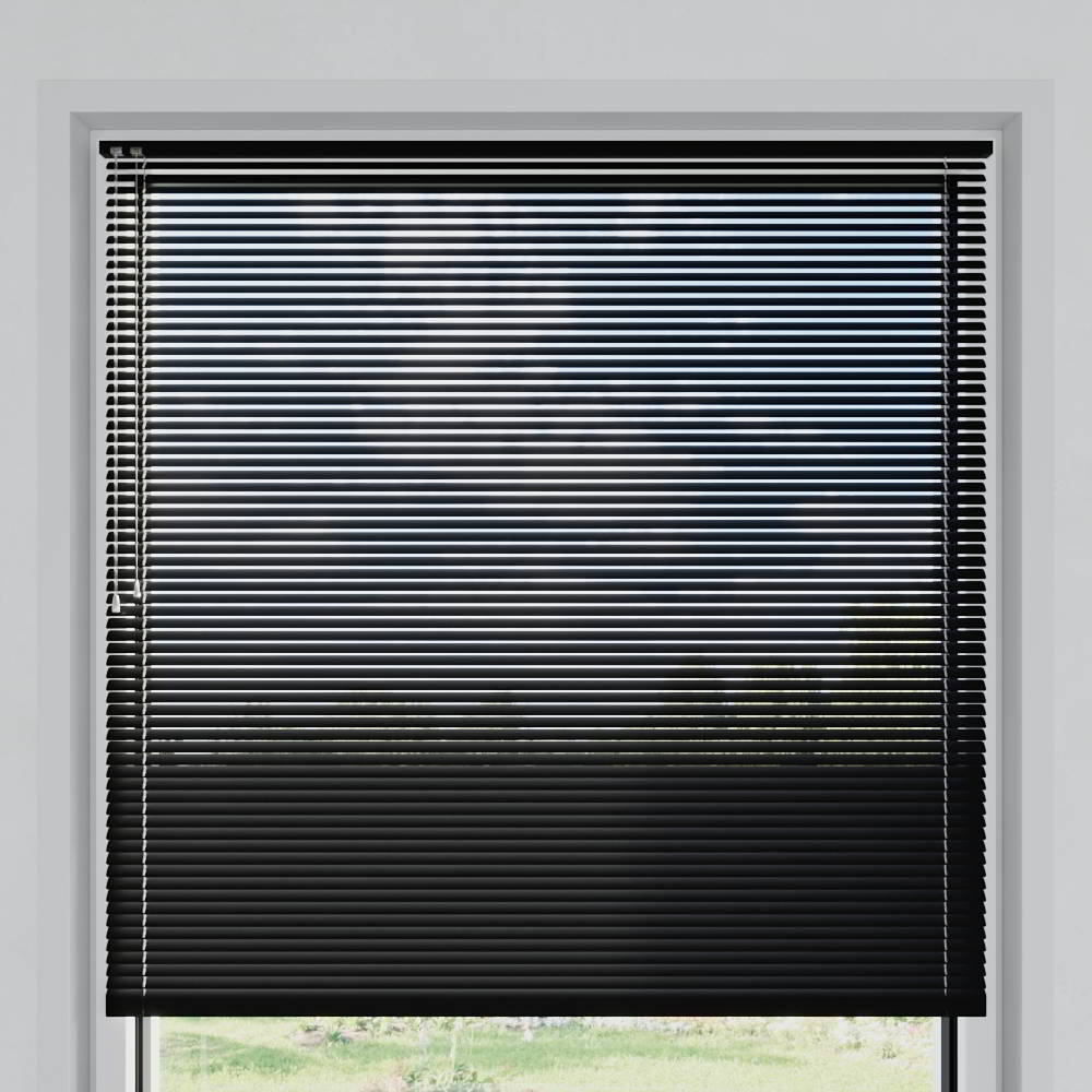 25mm slat Venetian Blind, Black Matt