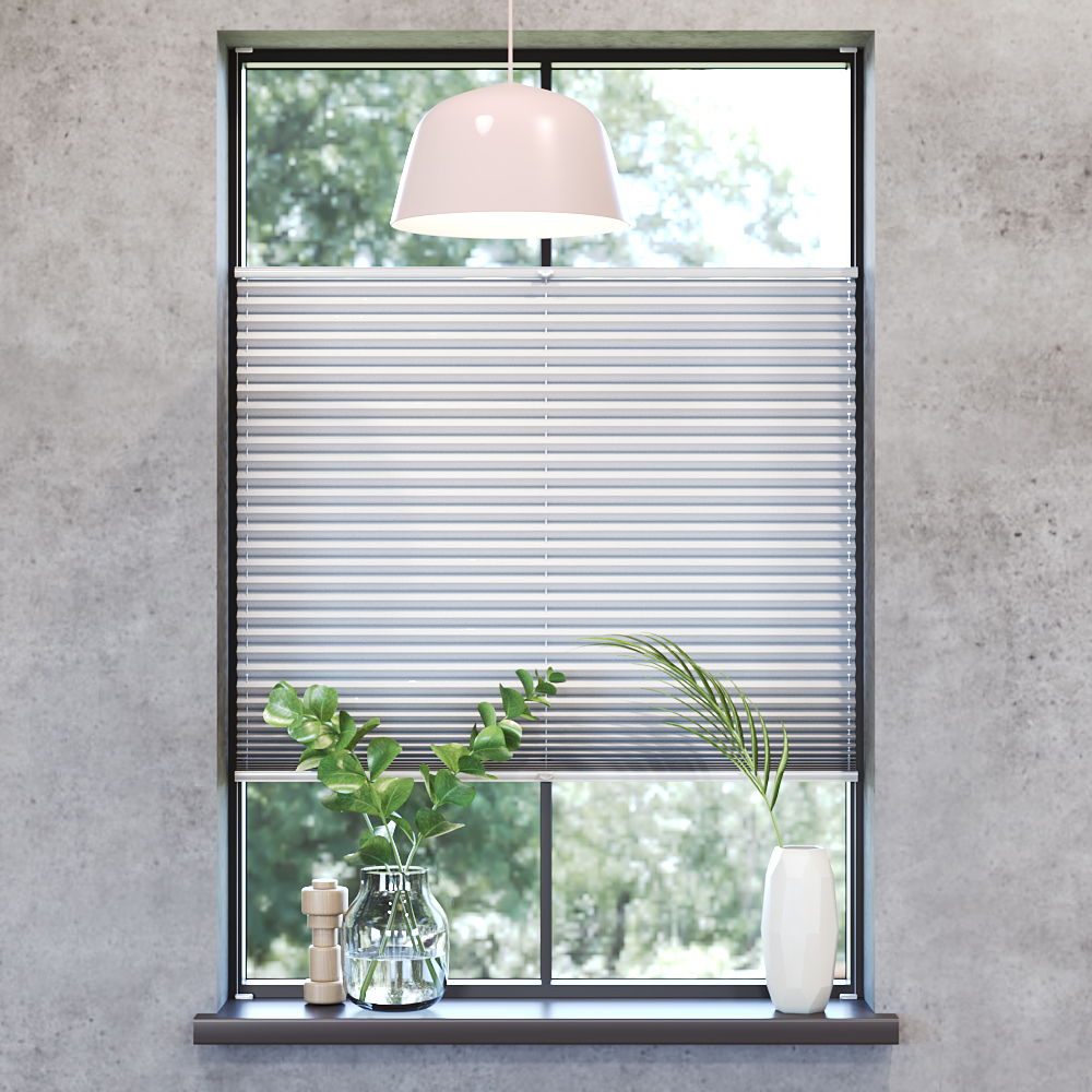 Darkening Premium Pleated Blind, Chiara Porcelain White